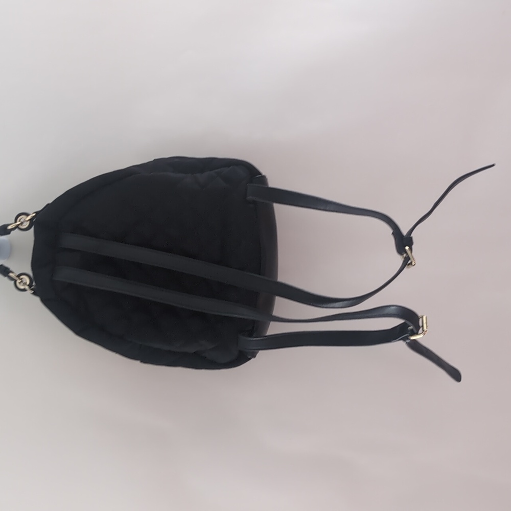 Tommy Hilfiger Black Quilted Elegant Backpack Style - Picture 6 of 14